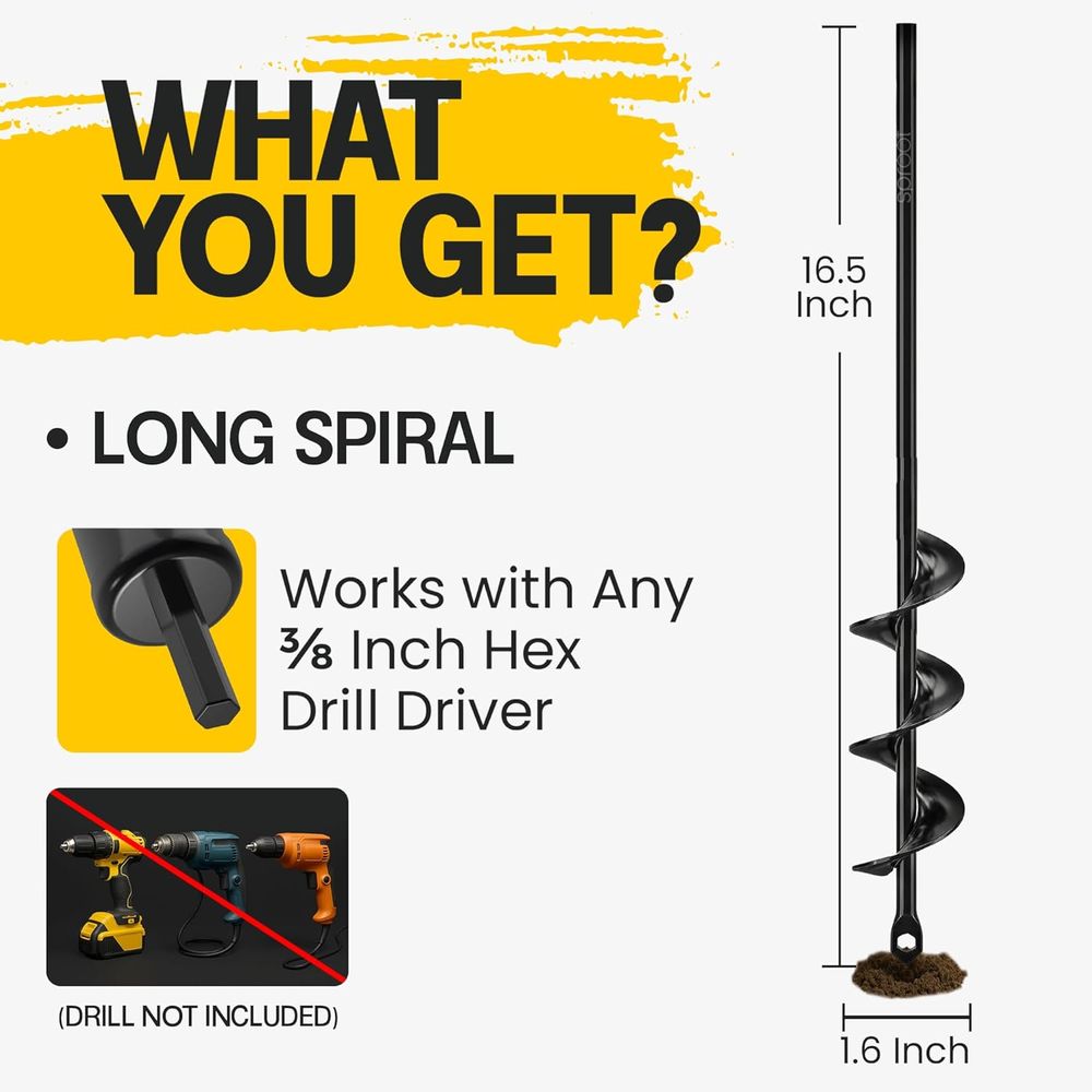 Garden Auger Drill Bit or Plan - огляд і ціна Post Hole Digger