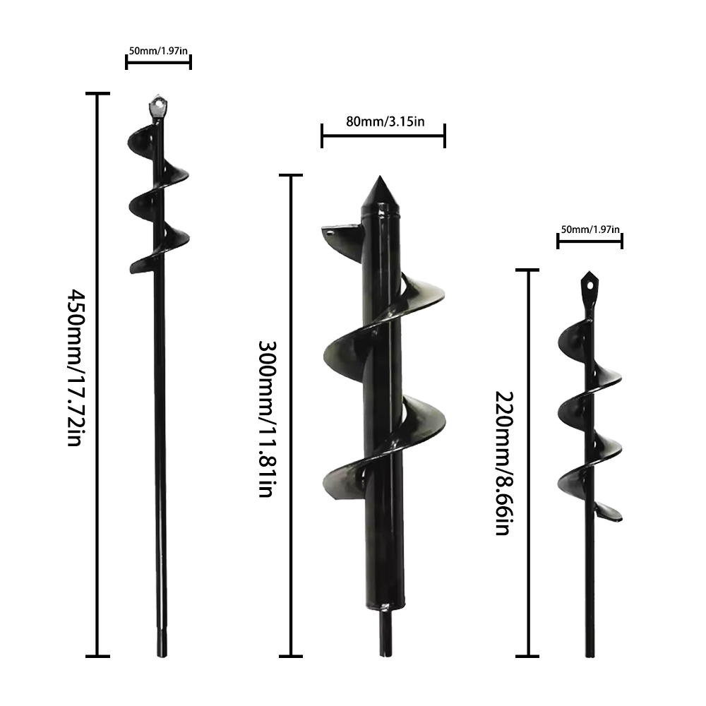 Garden Auger Spiral Drill Bit  - огляд і ціна Post Hole Digger