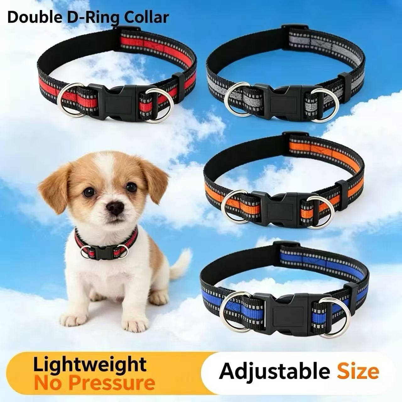 Double D-Ring Reflective Dog C - огляд і ціна Heavy Equipment Cat