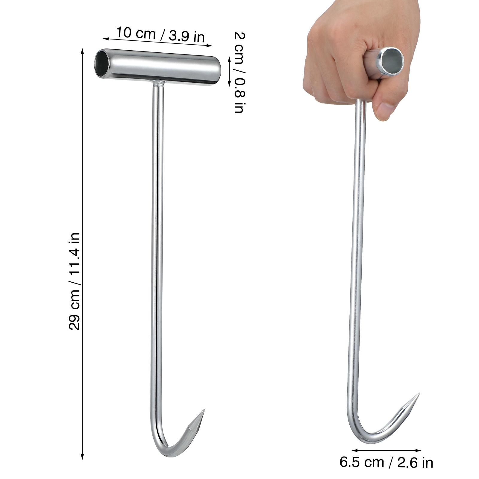 2 Pcs Manhole Cover Hooks Manh - огляд і ціна Manhole Cover Lifting